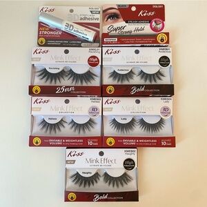 Kiss Mink Effect Lashes & Glue - NEW